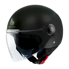 HELMET-OPEN FACE MT STREET SOLID- GLOSS BLACK S (ECE 22.06)
