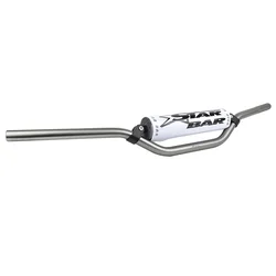 GUIDON MOTO CROSS STAR BAR MX/ENDURO ALU 2014 T6 DIAM 22,2mm L800mm H86mm TITANE AVEC BARRE DE RENFORT/MOUSSE BLANCHE