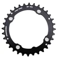 PLATEAU VTT 4BRA D.104 STRONGLIGHT TRIPLE 32DTS MILIEU NOIR ALU - EPAISSEUR 4mm 8/9V.