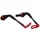 LEVER GUARDS - VOCA RACING CNC ALUMINIUM - Black/Red- for bar internal Ø 14 mm - Adjustable lenght 130/148 mm (PAIR)