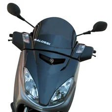 PARE-BRISE/SAUTE VENT MAXISCOOTER POUR YAMAHA 125 XMAX 2006>2008, 250 XMAX 2006>2008 / MBK 125, 250 SKYCRUISER 2006>2008 FUME FONCE (H290 mm - L380 mm)  -MALOSSI-