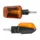 CLIGNOTANT UNIVERSEL REPLAY MINI RECTANGLE A AMPOULE BA9S ORANGE/CARBONE (L 75mm / H 38mm / L 36mm) (PAIRE) **