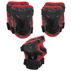 PROTECTION GENOUILLERES - COUDIERES ET POIGNETS DISNEY SPIDER MAN NOIR/ROUGE (KIT 6 PIECES) POUR VELO - ROLLER - SKATE