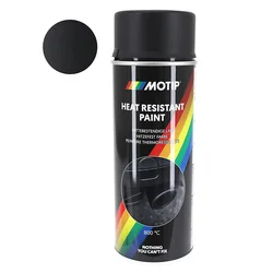 BOMBE DE PEINTURE MOTIP PRO HAUTE TEMPERATURE 800 NOIR AEROSOL 400ml (04031)