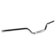 GUIDON MOTO ROUTE TOMMASELLI ACIER DIAM 22 mm LONG 721 mm HAUT 107 mm CHROME SANS BARRE DE RENFORT