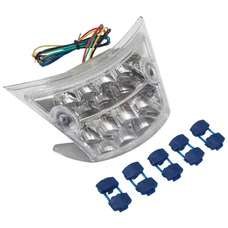 FEU ARRIERE SCOOT LEXUS BLANC ADAPTABLE PIAGGIO 50 ZIP A LEDS AVEC CLIGNOTANTS (HOMOLOGUE CE)  -REPLAY-