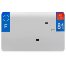 PLASTIC STRIP FOR BLANK PVC LICENSE PLATE (MOTORBIKE FORMAT 210X130)-DEPT 81/EUROPE (SOLD PER UNIT)
