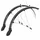 GARDE BOUE VTT TRINGLES 26" P2R TREKKING PLASTIC NOIR INCASSABLE largeur 45mm (PAIRE) CONDUCTEUR POUR DYNAMO - REPRENDS SA FORME INITIALE APRES DEFORMATION
