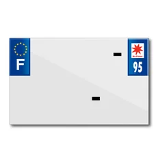 PLASTIC STRIP FOR BLANK PVC LICENSE PLATE (MOTORBIKE FORMAT 210X130)-DEPT 95/EUROPE (SOLD PER UNIT)
