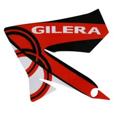 AUTOCOLLANT/STICKER/DECOR AILE AVANT GAUCHE ORIGINE PIAGGIO 50 GILERA SMT/RCR 2013> BLANCHE/ROUGE  -2H000916-