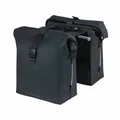 SACOCHE ARRIERE VELO DOUBLE BASIL SOHO 41L NOIR FIXATION PORTE BAGAGE SYSTEME MIK (COMPATIBLE AVEC 157030 INCLUS)(31x12x37cm) AVEC ECLAIRAGE LED