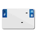 PLAQUE IMMATRICULATION MOTO TIFLEX ALU PREPERCEE 210x130 DEP. 80 VIERGE (VENDU PAR 10)