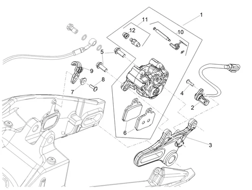 Pince frein arrière