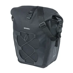 SINGLE BAG FOR BICYCLE-REAR- BASIL NAVIGATOR TOURING - WATERPRROF 25-31Lt  HOOKS ON SYSTEM ON CARRIER (32x15x37cm) With handle and shoulder strap