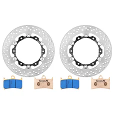 DISQUE ET PLAQUETTE DE FREIN ADAPTABLE YAMAHA 500 TMAX 2008>2011 AV (PACK FREINAGE/ENSEMBLE DISQUE FLOTTANT x2, PLAQUETTE x2) -NEWFREN