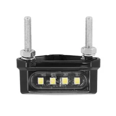 ECLAIRAGE DE PLAQUE IMMATRICULATION REPLAY UNIVERSEL 4 LEDS SMD TRANSPARENT/NOIR (L 42mm / H 15mm / L 20mm) (HOMOLOGUE CE)
