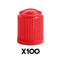 BOUCHON DE VALVE MOTO/SCOOT/CYCLO STANDARD PLASTIQUE ROUGE  (VENDU PAR 100)  -SELECTION P2R-