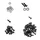 VIS DE CARROSSERIE/CARENAGE/CAPOTAGE REPLAY ACIER POUR MBK 50 NITRO 1997>2012/YAMAHA 50 AEROX 1997>2012 NOIR (KIT)