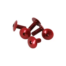 VIS TETE BOMBEE DE CARROSSERIE/CARENAGE/CAPOTAGE DIAM 6 x 15 mm ROUGE (VENDU PAR 6)  -SELECTION P2R-