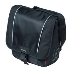 SINGLE BAG FOR BICYCLE -REAR- BASIL SPORT -LEFT/RIGHT WITH RAIN COVER - 18L BLACK - HOOKS ON LUGGAGE RACK- SPECIAL FOR EBIKE - (31x18x31cm)