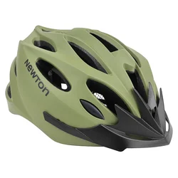 CASQUE VELO ADULTE NEWTON ROUTE/VTT SPORT VERT MILITAIRE IN-MOLD FERMETURE BOUCLE FIDLOCK TAILLE 58-61 AVEC VISIERE ET LOCK (VENDU EN BOITE)