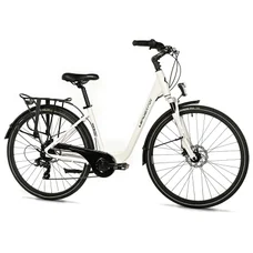 VELO MUSCULAIRE CITY BIKE 28 LEADER FOX REGION 2025 FEMME BLANC 7V CADRE ALU 19 POUCES (TAILLE ADULTE 175 à 183 cm)