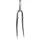FORK- FOR TREKKING BIKE 700X35 STEEL CHROME - RIGID CURVED -WITH BRAKE BOSS PLUGS-  THREADLESS STEERER Ø 1''1/8-28,6 OUTER 300mm