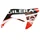 DECAL- FRONT RIGHT COWL  "PIAGGIO GENUINE PART" BLACK/RED- GILERA 50 SMT, RCR 2018>  -2H002134-