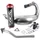 POT 50 A BOITE VOCA CROSS BESTIA POUR SHERCO 50 SM-R, SE-R (PASSAGE HAUT - SILENCIEUX ALU NOIR EMBOUT ANODISE ROUGE)