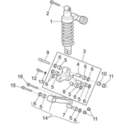 Biellette et der. Amortisseur
