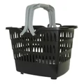 PANIER AVANT PLASTIQUE NOIR FIXATION RAPIDE CLIPS 22.2/31,8mm 19L (Lg38xL28xH30) POIDS MAX. 7.5Kgs POUR TRICYCLE LEADER FOX LOVELO (INCLUS SUPPORT DE FIXATION)
