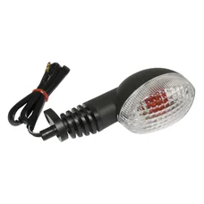 TURN SIGNAL FOR 50cc MOTORBIKE DERBI 50 GPR 2002>2003 REPLICA/MBK 50 X POWER/YAMAHA 50 TZR  TRANSPARENT/BLACK FRONT/LEFT + REAR/RIGHT (756896) (CEE APPROVED)  -SELECTION P2R-