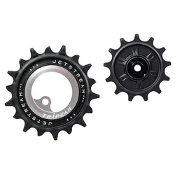 GALET DERAILLEUR AOPW TRIPEAK 13-18 DENTS CERAMIQUE 12/11V. SHIMANO DEORE XT 8100/8130 SLX 7120/7100  ARGENT (JEU DE 2)
