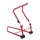 LEVE/BEQUILLE STAND MOTO P2R AVANT FIXATION SOUS TE DE FOURCHE ACIER ROUGE (HAUTEUR REGLABLE 67 à 88 cm)
