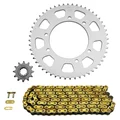 KIT CHAINE ADAPTABLE PEUGEOT 50 XP6 ENDURO 2002>2003  420  12x52  (DIAM COURONNE 105/125/8.5)  (DEMULTIPLICATION ORIGINE)  -AFAM-