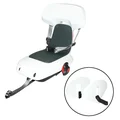 PORTE BEBE/SIEGE ENFANT ARRIERE POLISPORT A FIXER SUR PORTE BAGAGE FIXATION ETAU GUPPY JUNIOR BLANC COUSSIN GRIS (6ANS - JUSQU'A 35 Kgs) HOMOLOGUE - EN BOITE INDIVIDUELLE -