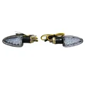 CLIGNOTANT MOTO AVOC TOSA 15 LEDS BASE ABS TRANSPARENT/NOIR (L 68mm / H 28mm / L 42mm) (HOMOLOGUE CE) (PAIRE)