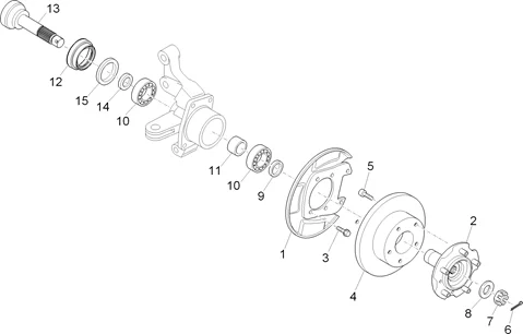 Moyeu de la roue avant