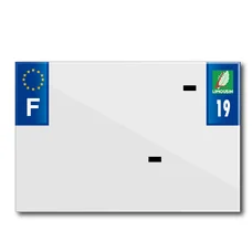 PLASTIC STRIP FOR PVC LICENSE PLATE WITH BUSINESS NAME (MOTORBIKE FORMAT 210X145)-DEPT 19/EUROPE (SOLD PER UNIT)