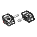 PEDALE GRAVEL / VTT  PLATE NEWTON AUTOMATIQUE OU STANDARD ALU CNC NOIR 102 x 73 mm ROULEMENT DU (COMPATIBLE SHIMANO SPD) (PAIRE)