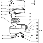 Pieces composant le filtre a air