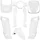 FAIRINGS/BODY PARTS FOR SYM 50 FIDDLE 2 Stroke/4 Stroke 2011>2021, SYM 125 FIDDLE 2 2010>2014 WHITE ( 8 PARTS KIT)  -P2R-