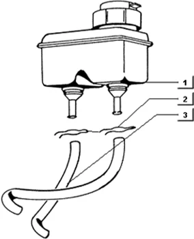 Reservoir huile freins-interrupteur stop