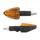 TURN SIGNAL (UNIVERSAL) REPLAY MINI TRIANGLE ORANGE/BLACK -BULB- (PAIR) ** (L 82mm / H 37mm / Wd 28mm)
