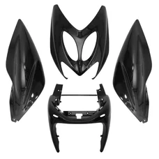 FAIRINGS/BODY PARTS FOR SCOOT MBK 50 NITRO 1997>2012/YAMAHA 50 AEROX 1997>2012 GLOSS BLACK (4 PARTS KIT)  -P2R-
