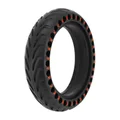 PNEU TROTTINETTE PLEIN FLECHE ALVEOLE 8.5 X 2.00 NOIR ET ROUGE - LARGEUR INTERIEUR 34 mm