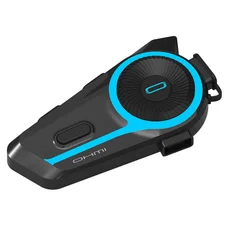 INTERCOM ASMAX OHMI D9 NOIR BLUETOOTH 5.4 JUSQU-A 6 UTILISATEURS / 2KM PORTEE PILOTE A PILOTE COMPATIBLE JET, INTEGRAL, ET AUTRES