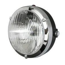 PHARE/PROJECTEUR CYCLO ADAPTABLE PEUGEOT 103 ROND DIAM 103mm NOIR (P26s + TEMOIN)  -HOMOLOGUE-  -SELECTION P2R-