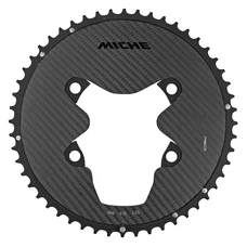 PLATEAU ROUTE 4BRA D.110 POUR SHIMANO DURA ACE R9200 MICHE 52DTS EXTERIEUR NOIR 12V. ALU, CARBONE 3K (poids 127 g) -X2 RD R92