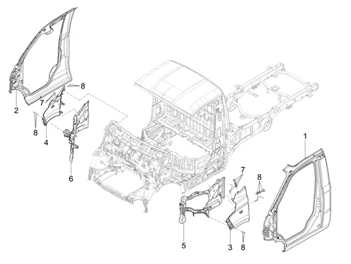 Châssis/caisse latérale